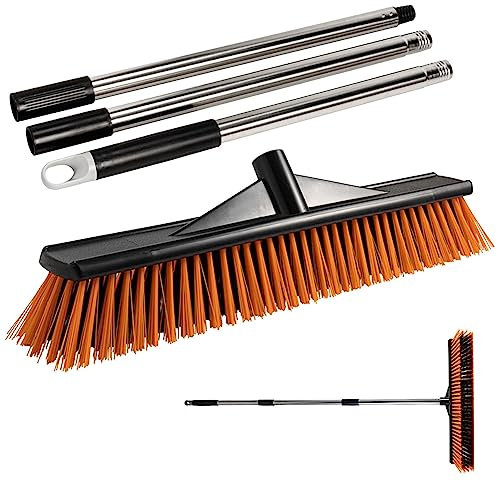 Hard Bristle Sweeper | Portable Scrubber Floor Scrubber - Grout Scouring Floor Portable, Outdoor Sweeping for Warehouses, Garages, Balconies, Ulapithi