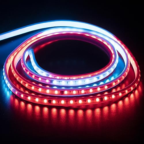 pcning Exterior Tira LED 220V 10M RGB Multicolor Luces sin Transformador y Control Remoto SMD 5050 IP67 Impermeable Strip Light, Tiras led 10 Metros Running Strips (10, RGB)