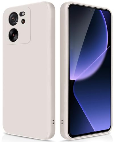 GiiYoon Funda para Xiaomi 13T/13T Pro 5G, Case de Silicona Suave de TPU Carcasa Protector de Goma Fexible Prueba Liviano y a Delgado de Golpes Antirrayas para Teléfono (Blanco) | Funda de silicona, tacto suave, antigolpes, resistente a los arañazos, forro interior de microfibra