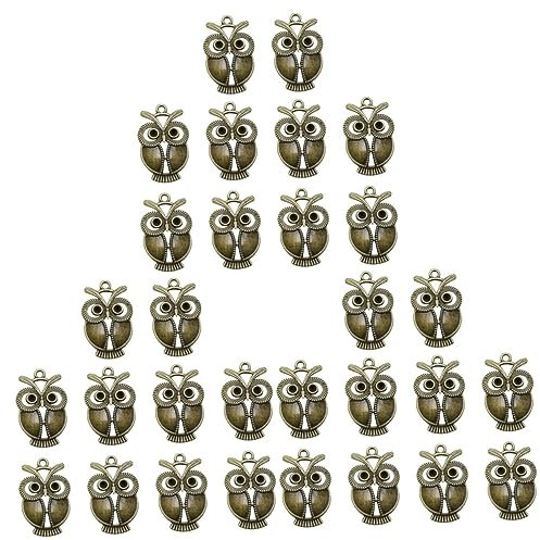 NUOBESTY 30stücke Vintage Katzenkopf-eule Legierung Für Schmuckherstellung Für Armbänder Und Kreative Projekte