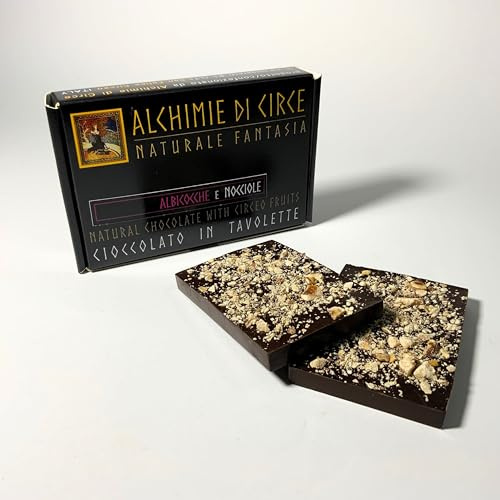 Generic Alchimie di Circe - 300g Praline Fondenti Albicocca e Nocciola - Delizie Gourmet con Frutta Biologica - Cioccolato Artigianale in Elegante Confezione Regalo