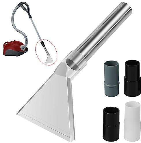 Vacuum Extractor Nozzle Head Carpet Vacuum Extractor Attachment Vacuum Cleaner Transparent Nozzle Reusable Upholstery Cleaner Nozzle Tool Wet and Dry Vacuum Cleaner Extractor Connector Head (19x14cm)