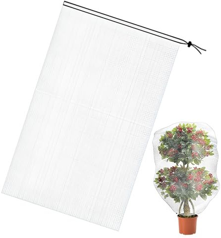 LearnLyrics Obstbaumnetz – Pflanzenschutznetz, Heidelbeerstrauchnetz | Tomatenpflanze, atmungsaktives Netz, Reißverschluss-Kordelzug, Gartenpflanzennetz für Heidelbeersträucher, Zitrus-Tomaten