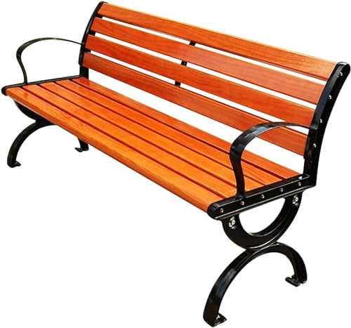 Trädgårdsbänk utomhus, fritidsbänk med parkterrass, bekväm loungestol med dubbelsäng, lämplig för parker och natursköna områden (120 cm