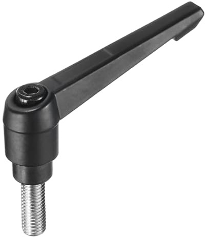 QUARKZMAN Klemmhebel Griff M10 x 25mm Spannhebelgriff Verstellbar 304 Edelstahl Gewindestift Handknöpfe Druckknopf Drehgriffe Bolzen Maschinengriffe für Schweißgeräte Druckgeräte