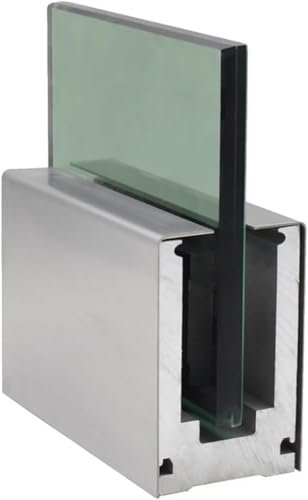 SAFWELAU Treppengeländer Geländer Glasgeländer-Pfosten-Klemmschienen-Klammern, 59 Zoll lang Terrassendeckbasis für 12–20 mm Dicke Glas-/PVC-Kunststoff-/Holzplatten