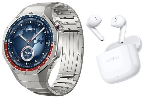 HUAWEI WATCH GT5 Pro 46MM Titanium Strap+FreeBuds SE 2 white
