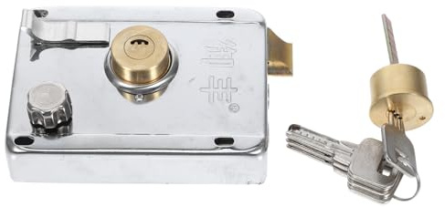 NUOBESTY Serratura Sicurezza Per Porte Esterne in Acciaio Inossidabile Sostituzione Serratura Catenaccio Per Porte in e Acciaio Per Camere Da Letto e Ingressi Principali