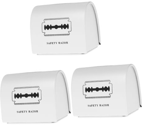Beaupretty Caja De 3 Piezas maletín para desechar Cuchillas Cajas almacenaje baño Organizador para baño Banco de Hojas de Afeitar contenedor de eliminación de Cuchillas de Afeitar hojalata