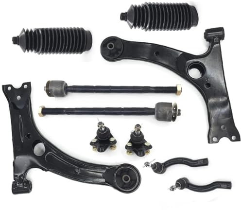 Brazo de Control Guía Compatible Con Toyota Para Corolla 2003 2004 2005 2006 2007 2008, Brazo De Control Inferior Delantero, Rótula, Fuelle Barra De Acoplamiento, Kit De Barra Estabilizadora.