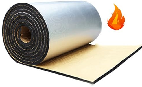 Tappetino Isolante fonoassorbente, Tappetino fonoassorbente Resistente al Calore, Tappetino fonoassorbente per Auto, Isolamento Acustico del Cofano Auto in Schiuma a Celle Chiuse (30 mm, 1 m