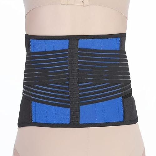 Rückenbandage Damen & Herren - Rückenstützgürtel zur Stabilisierung der Lendenwirbel bei Sport und Beruf - Kompression mit doppelten Verstellgurten