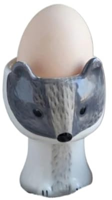 ZYAGH Coquetier Oeuf Plateau à œufs créatif en céramique Fox, cuiseur à œufs, Vaisselle décorative, Jolis ustensiles de Cuisine, coquetiers, Porte-œufs pour Coquetier(Colour 2)