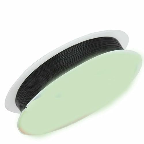 Farbechter Kupferdraht für Armbänder, Halsketten, Schmuck, DIY-Zubehör, 0,2/0,25/0,3/0,5/0,6/0,7/1,0 mm, Basteldraht HK018-Schwarz-0,5 mm – 6,2 Meter