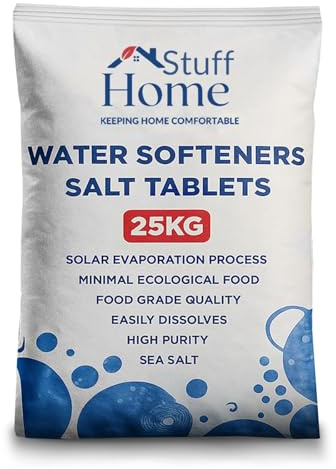 Home Stuff Salt 25 Kg Salt Tablets Water Softener Food Grade Compatible to All Water Softner Machines 100% Genuine British water softener salt tablets 25kg, Salt Tablet (Pack of 1)