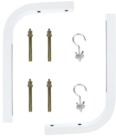UKCOCO Universal Projector Screen L-Bracket Wall Mount with Hooks 2-Pack 10.83X6.30X0.79In Adjustable Wall Hanging Brackets for Manual Projection Screens