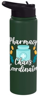 Pharmacy Chaos Coordinator Prescription Medical Pharmacist Stainless Steel Insulated Water Bottle