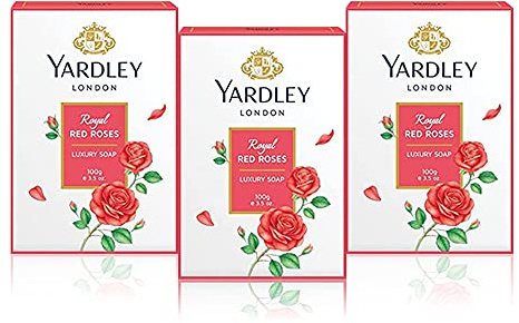 Yardley Soap, Red Roses, 100g (Pack of 3)