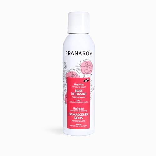 PRANARÔM - Eau Florale de Rose de Damas BIO – Tonifiant, Ravive l'éclat de la peau - Hydrolat 100% Pur et Naturel - 150 ML