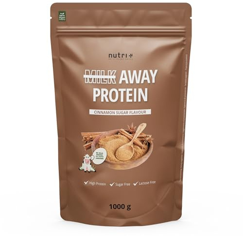 Nutri + Proteína vegana en Polvo Azúcar Canela - vegan Protein Powder sin Soja 1kg - Batido de Mezcla de Proteínas 5k de Guisantes, Trigo sarraceno, Semillas de Cáñamo, Arroz y Semillas de Calabaza