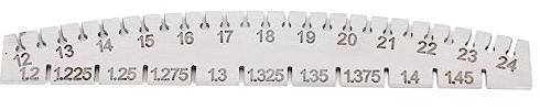 Bordstract Jauge De Cordes De Piano, Outil De Règle De Mesure En Métal Transparent Pour une Mesure Précise des Instruments à Cordes, Piano, Guitare, Ukulélé