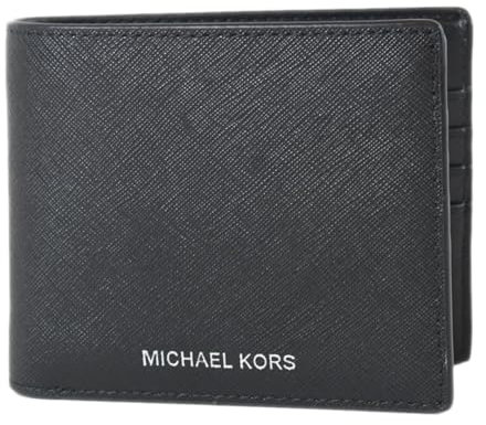 Michael Kors Harrison Herren Geldbörse aus Saffiano-Leder, mit Passhülle, keine Box im Lieferumfang enthalten (schwarz), Schwarz, Billfold, Schwarz , Billfold