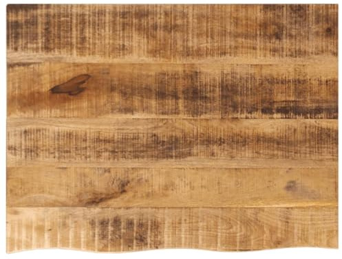 vidaXL Tablero de Mesa Borde Natural Madera Maciza Mango 80x60x2,5 cm, Superficie de Mesa, Tablero de Mesa de Madera, Tablero de reemplazo