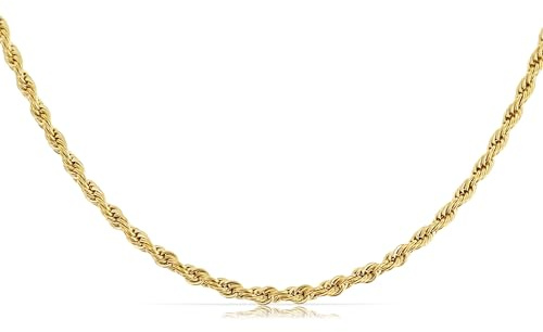 Made by Nami Glieder Halskette Damen Gold Edelstahl Sommer Schmuck 40 + 5 cm Länge Geschenk für Sie Wasserfest