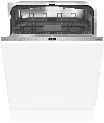 Hisense HV642C60UK Fully Integrated Standard Dishwasher - Stainless Steel Control Panel with Fixed Door Fixing Kit - C Rated