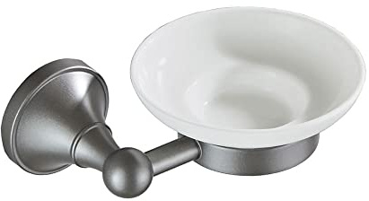HEAGER Platos de jabón, Soportes de jabón, Cajas de jabón Jabonera con platillo de cerámica, Material de latón, portaesponja de Simplicidad Moderna for Accesorios de baño, Cocina y baño