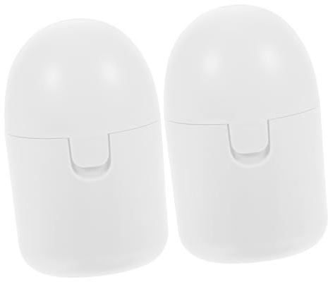 WOONEKY Storage Box 2pcs White Female Items Sterilize Box Microwave Steamer Organizer Women’s Personal Supplies Cleaner Period Holder Case