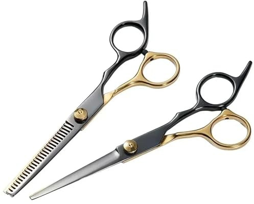 QAUUCP Ciseaux de Coiffure Ciseaux de Coiffure Professionnels, Accessoires de Coiffure, Ciseaux à effiler, Ciseaux dentaires, Outils de modelage(Color 3)
