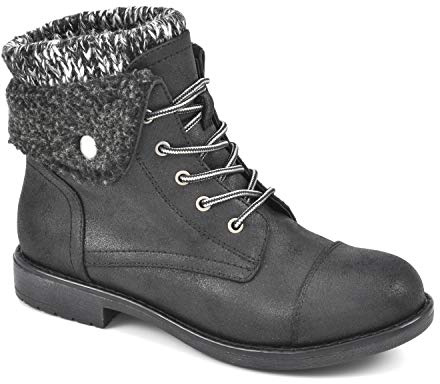 CLIFFS BY WHITE MOUNTAIN Women's Duena Hiking Style Boot, Black Multi/Fabric, 6 M