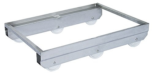 BRB Logistikroller / 6-Rad Wipproller, Edelstahl, f. Behälter 800x600, offen, 300 kg Tragkraft