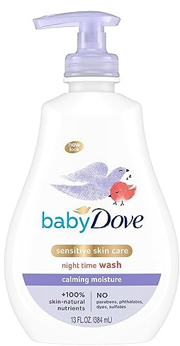 Baby Dove Sensitive Skin Care Baby Wash For a Calming Moisture Hypoallergenic and Tear-Free, Washes Away Bacteria, Chamomile, 13 Fl Oz