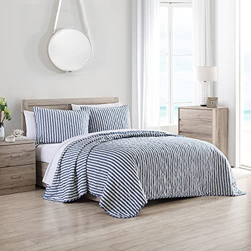 Stone Cottage - Twin Quilt Set, Reversible Cotton Bedding with Matching Sham, Ideal Bedding Set (Willow Way Indigo, Twin)