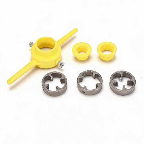 Set Fustelle per Filettatura Tubi PVC, Utensile Manuale per Impianti Idraulici con Forme Tonde, Taglie 1/2 Pollice 3/4 Pollice 1 Pollice