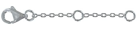 LES POULETTES BIJOUX - Extension de Chaine Argent 925 Rhodié 3 Tailles