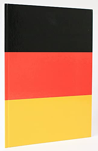 ADINA Kladde Notizbuch A5 blanko 96 Blatt mit festem Deckel starkes Papier 80g/qm (Deutschlandfahne, 1 Stück)