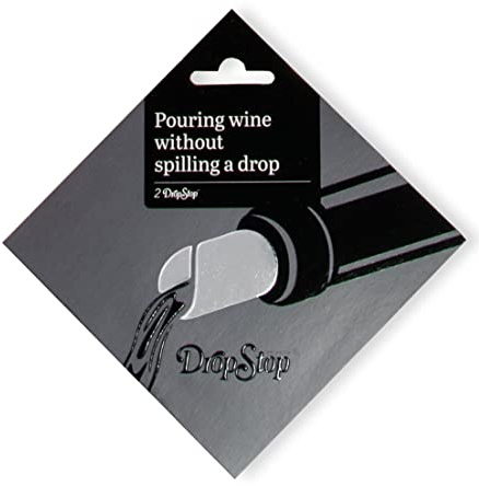 2 Stück/Set. Original Drop Stop Weinausgießer. Made in Dänemark, Tropfschutz, Weinfolie, wiederverwendbar