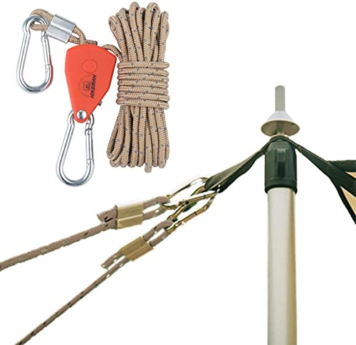4M Reflektierend Abspannseile Seil Mit Riemenscheibe,4mm Reflektierend Abspannseile Seil Für Zelt Camping Wandern,Zeltschnur,Reissfest Camping Schnur Für Zelt Sonnensegel Tarp Zelt Camping Wandern