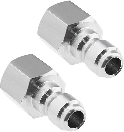 eMagTech 2 Stück Hochdruckreiniger Adapter 1/4 Zoll Buchse BSP Fitting Schnellkupplung Stecker 304 Edelstahl Kupplung für Hochdruckreiniger Auslass Sprühlanze 5000 PSI