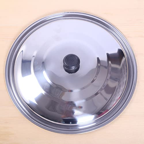 Couvercles de casserole en acier inoxydable de 34 cm pour poêles, poêles, wok