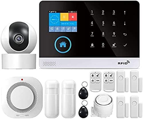 WiFi Door Alarm System PG103 Alarm System For Home Burglar SecurityWiFi GSM Alarm Wireless Tuya Smart House App Control For House, Apartment,1,E,YUYANAIAI