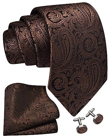 Moschen-Bayern Trachtenkrawatte Herren Krawatte Seidenkrawatte Paisley festlich Hochzeit 100% Seide Braun