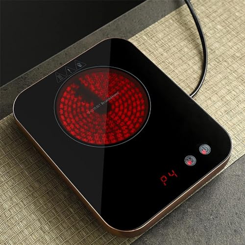 McbeAn Estufa De Inducción Portátil, Mini Estufa Eléctrica De 800 W con Control De Pantalla Táctil LCD, 4 Velocidades De Calor, Apagado Automático, Ahorro De Energía a Temperatura Constante