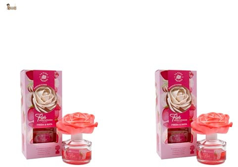 BricoLoco. Mikado Dulce Decorativo Flor 65ml Aroma Fresa y Nara. Más cómodo y Seguro Que Velas. Ambientador hogar, casa, habitación. Aroma Fresco. Decoración. Aromaterapia. (2)