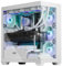 darkFlash Case Mid-tower ATX PC, Case Computer 4 Ventole PWM ARGB Preinstallate, Case PC Gaming Vetro Temperato Doppio Vista Completa, Tipo C, Supporta fino a 360 mm Radiatori ad Acqua, Bianco (DS900)