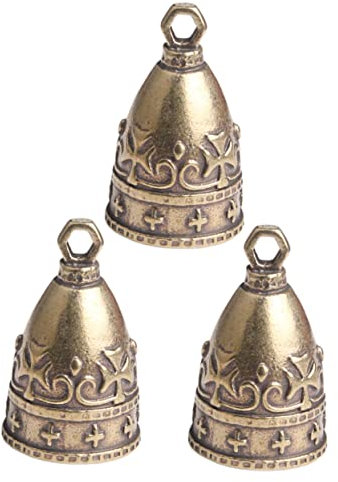 EXCEART 3st Windspiele Aus Messing Ornamente Für Den Weihnachtsbaum Hängende Glocke Vintage Messingglocken Weihnachten DIY Kleine Messingglocken Glöckchen Aus Metall Jahrgang Kranz