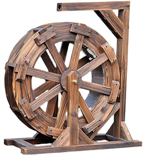 Fuente de Rueda de Agua de Madera,Fuente de Cascada Ornamental para balcón Interior al Aire Libre,Ruedas Feng Shui para terraza, jardín, Fuente, Patio Decorativo